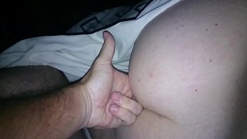 fingering my wife's ass while she sleeps