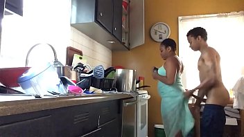 Fucking My homeboy's baby mama in the kitchen