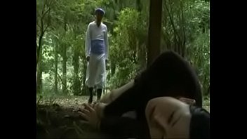 Japanese Love Story ||School Girl is seduced in public toilet and fucked outside